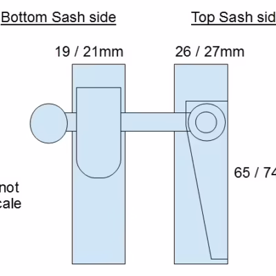 Georgian Swing Arm Sash Fastener - Large - Image 5