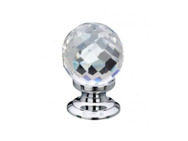 Faceted Glass Cupboard Knob 30mm