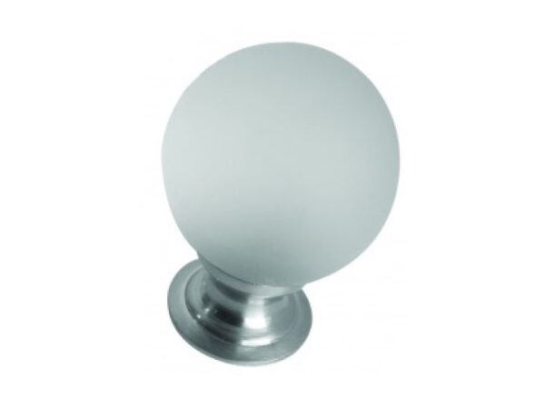 Frosted Glass Cupboard Knob 25mm