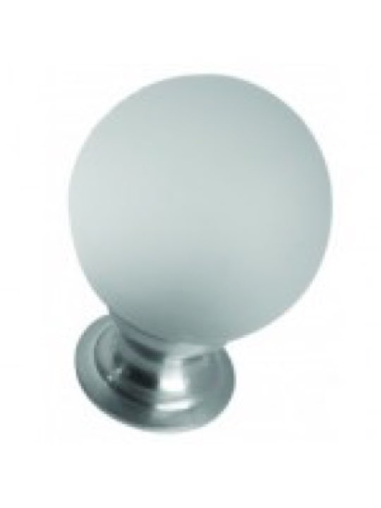 Frosted Glass Cupboard Knob 35mm