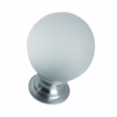 Frosted Glass Cupboard Knob 35mm