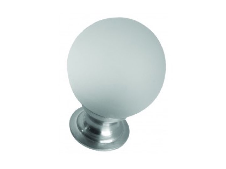 Frosted Glass Cupboard Knob 35mm