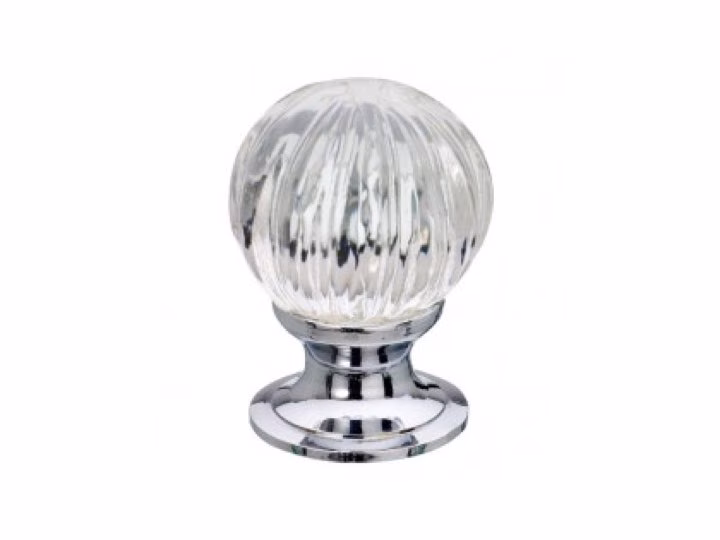 Pumpkin Glass Cupboard Knob 30mm