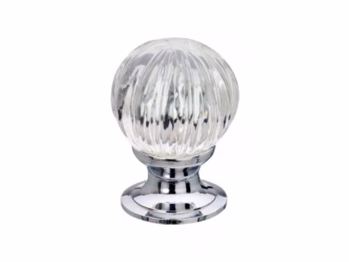 Pumpkin Glass Cupboard Knob 35mm