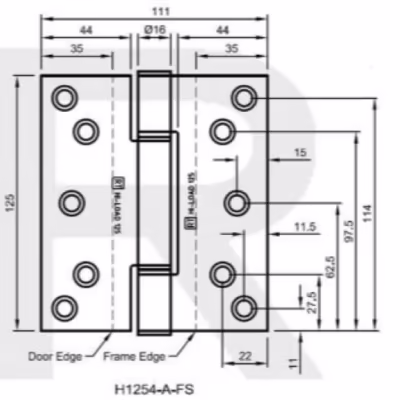 H1254-A Hi-Load Three Knuckle Projection Hinge