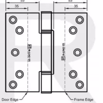 H1254-B Hi-Load Three Knuckle Projection Hinge