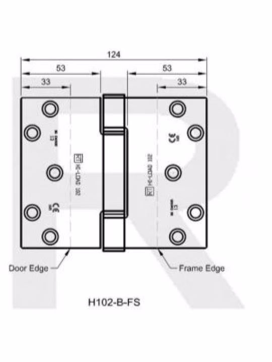 H102-B Hi-Load Three Knuckle Projection Hinge