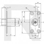 H131-107 Emergency Release Door Stop with Lock In / Out and Holdback