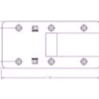 H131-055 Two Way Stiking Plate - Single Central Cutout
