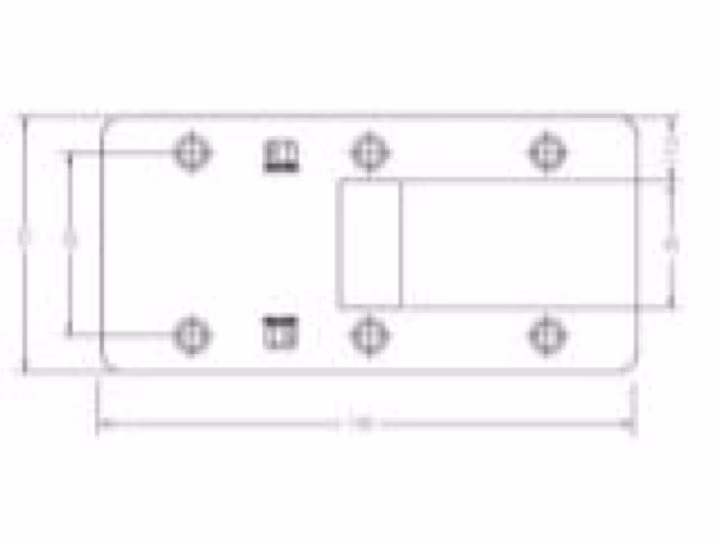 H131-055 Two Way Stiking Plate - Single Central Cutout