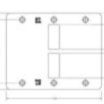 H131-524 Two Way Stiking Plate - Double Central Cutout