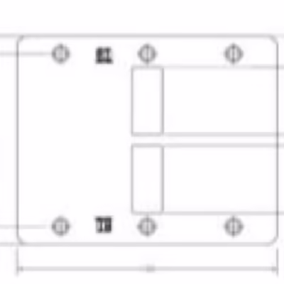 H131-524 Two Way Stiking Plate - Double Central Cutout