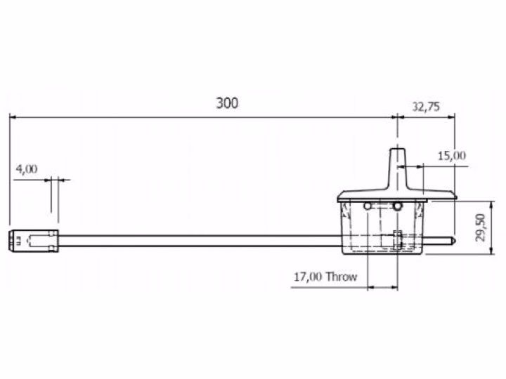 Anza Recessed Door Bolt - 300mm