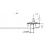 Anza Recessed Door Bolt - 600mm