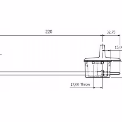 Anza Recessed Door Bolt Fire Rated - 220mm