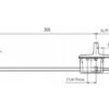 Anza Recessed Door Bolt Fire Rated - 300mm