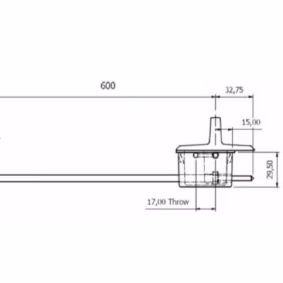 Anza Recessed Door Bolt Fire Rated - 600mm