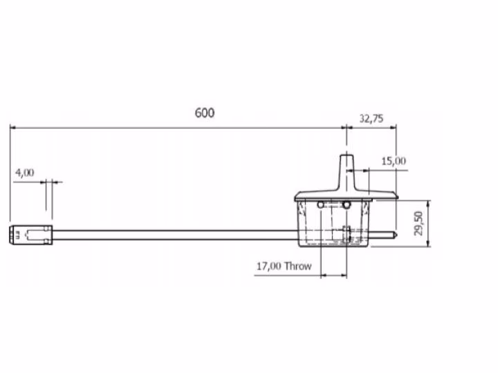 Anza Recessed Door Bolt Fire Rated - 600mm