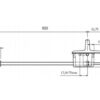 Anza Recessed Door Bolt Fire Rated - 900mm