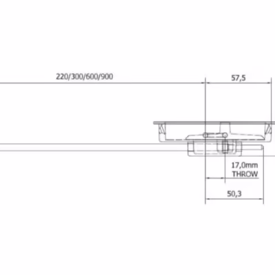 Anza Flush Mounted Door Bolt - 600mm