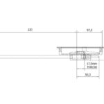 Anza Flush Mounted Door Bolt Fire Rated - 220mm