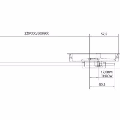 Anza Flush Mounted Door Bolt Fire Rated - 300mm
