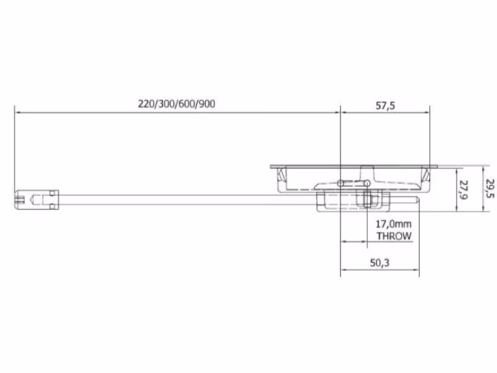 Anza Flush Mounted Door Bolt Fire Rated - 300mm