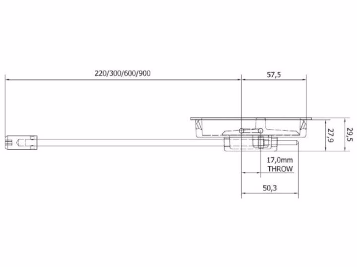 Anza Flush Mounted Door Bolt Fire Rated - 600mm
