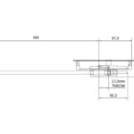 Anza Flush Mounted Door Bolt Fire Rated - 900mm