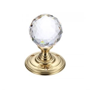 Facetted Glass Ball Mortice Knob 55mm
