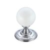 Frosted Glass Ball Metal Knob 55mm