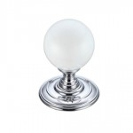 Frosted Glass Ball Metal Knob 55mm