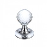 Facetted Glass Ball Mortice Knob 50mm