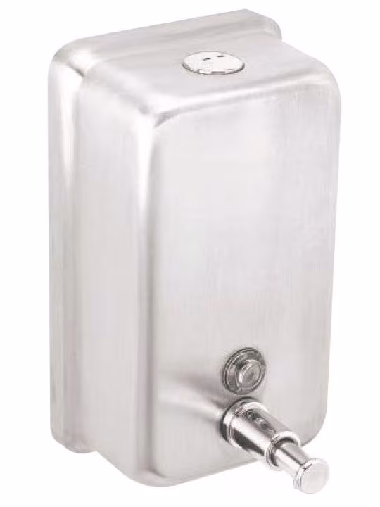 Vertical liquid soap dispenser