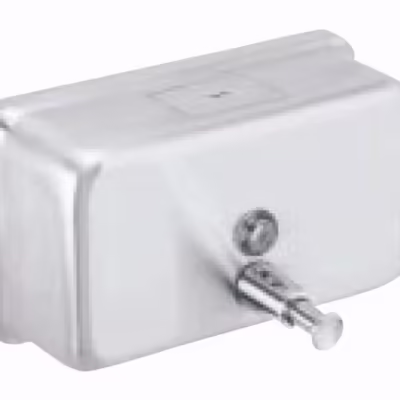 Horizontal liquid soap dispenser