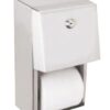 Surface mounting twin toilet roll dispenser