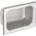 Heavy duty recessed soap dish