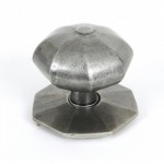 Octagonal Centre Door Knob - Pewter