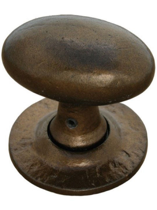 Bronze Oval Mortice/Rim Knob Set