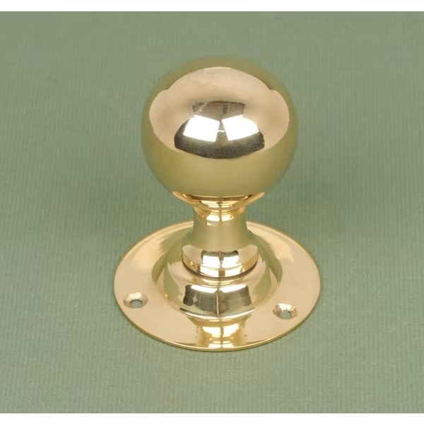 Ball Door Knob Polished Brass