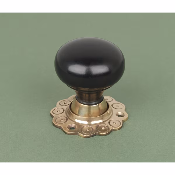 Ebony Bun Door Knob