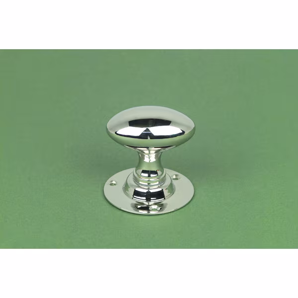 Oval Door Knob Polished Nickel