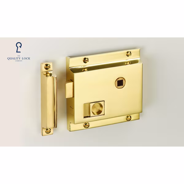 4" Flanged Bathroom Latch with Radius Corners