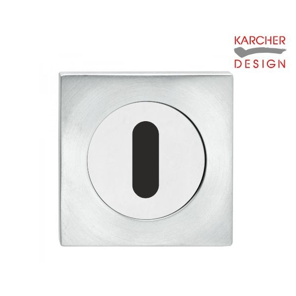 Karcher Design Pack of 20 Satin Stainless Euro Cylinder Escutcheon Plates