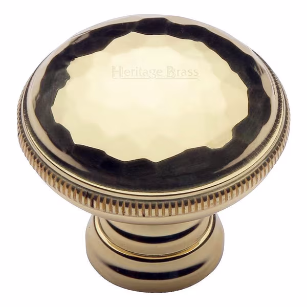 Diamond Cut Hand Beaten Cabinet Knob