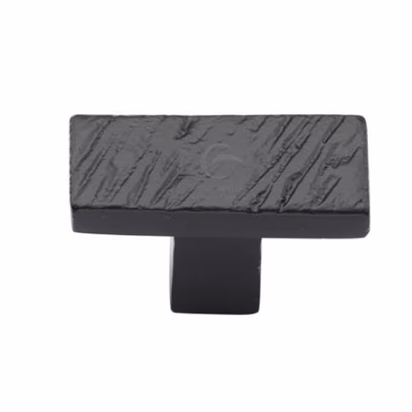Matt Black Iron Textured Cabinet Knob