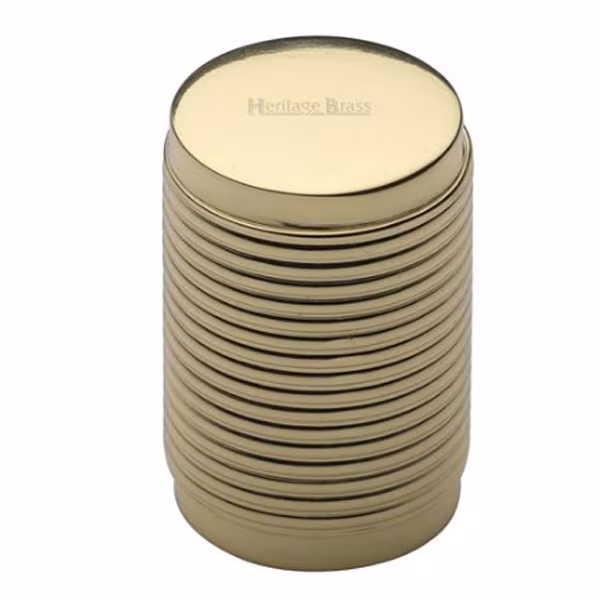 Cylindric Ribbed Cabinet Knob