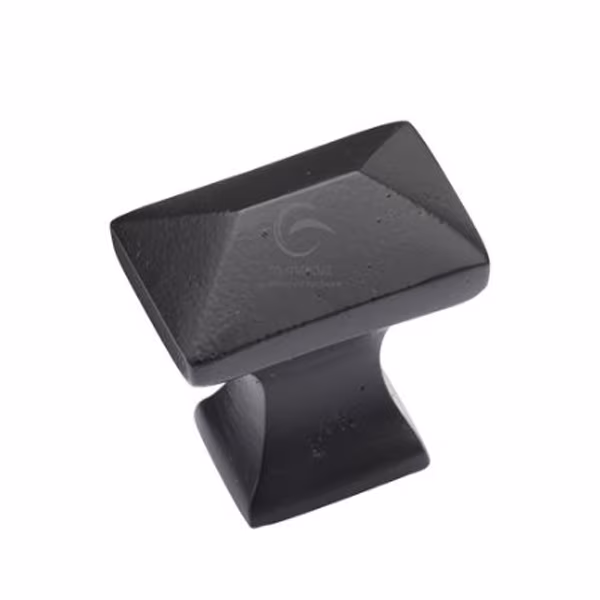 Matt Black Iron Pyramid Cabinet Knob