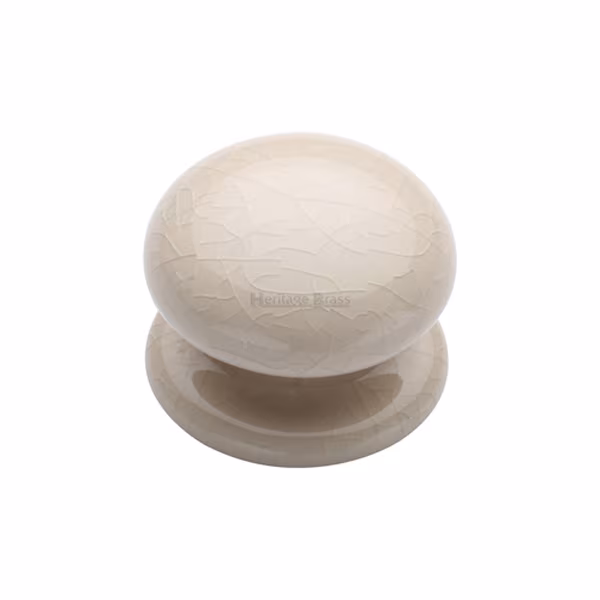 Porcelain Cabinet Knob Cream Crackle