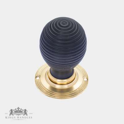 Ebonised Reeded Beehive Door Knob - Mk4 (EB4)